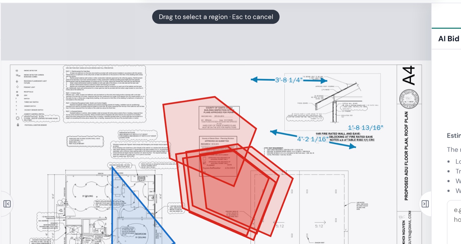 After choosing Floorplan the canvas prompts 
